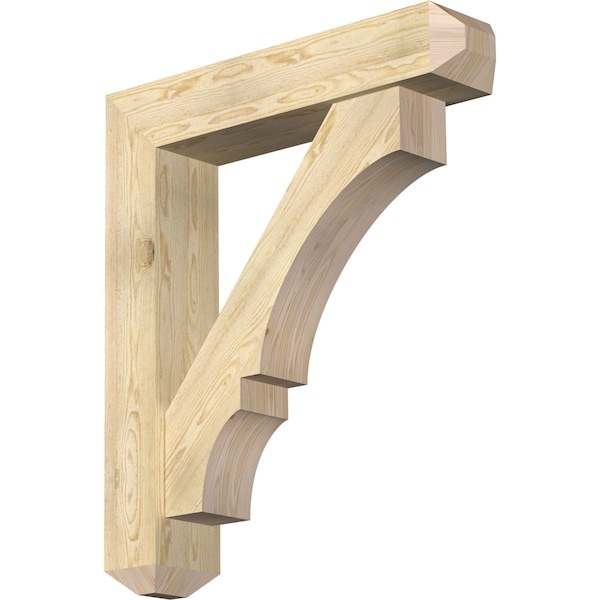 Ekena Millwork Balboa Craftsman Rough Sawn Bracket w/ Offset Brace, Douglas Fir, 8"W x 38"D x 44"H BKT0806X38X44BOA04RDF - main